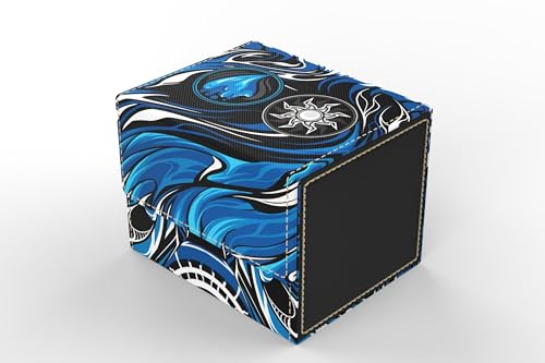 Vault- TCG/MTG 100+ Card Color Combo Deck Box (White/Blue) - color: White/Blue
