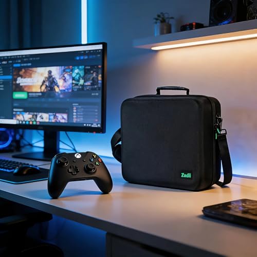 Hard Carrying Case Compatible with Xbox Series X, Controller, Accessories | Protective Travel bag for Xbox Series X Disc or Digital Version Console, Cables and Other Accessories