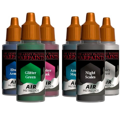 The Army Painter, Air Triads Fantasy Metallics, 6 x 18 ml, aerografo | Colori metallici acrilici pre-diluiti per aerografo, per miniature D&D e Warhammer - color: Fantasy Metallics