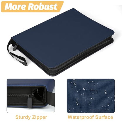 Trading Card Binder, Card Collection Binder Album Folder with 720 Side Loading Pockets, 9 Pocket Trading Card Album Folder for TGC,MTG, Baseball Cards, Yugioh - color: A-blue