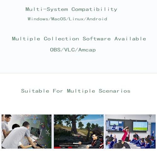 HDMI Video Capture Card 4K 2-in-1 USB-A and USB-C Output, Compatible with Windows, MacOS, Linux, Android, for OBS/VLC/Amcap
