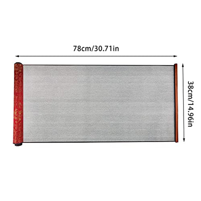 Flylin Calligraphy Cloth, Reusable Chinese Calligraphy Practicing Tool Magic Water Painting Paper Ten Thousand Times Writing Cloth Scroll for Home School (Red) - color: Red