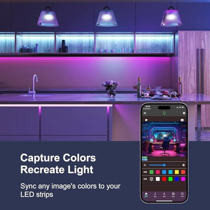 200 FT Led Lights for Bedroom (2 Rolls 100 FT), Music Synchronized Smart Led Strip Lights, Ultra Long with Remote Application Control Bluetooth LED Lights, Color Change RGB Light - size: 200FT