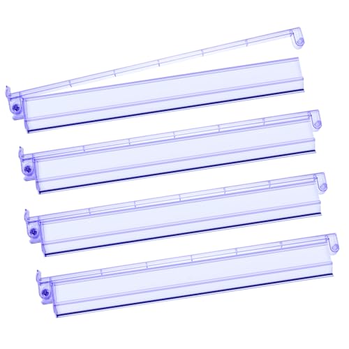 Mahjong Racks with Pushers 4PCS Set Majiang Tile Holder Acrylic Mahjong Racks Accessories and Gifts - color: Light Purple
