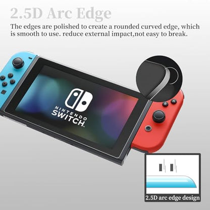 Pack of 3 Screen Protectors Compatible with Nintendo Switch OLED 7 Inch, Anti-Glare and Anti-Fingerprint, Matte Glass Screen Protector, Easy Installation, Anti-Scratch, Touch Sensitive