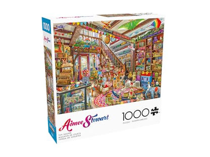 Buffalo Games – Aimee Stewart - Toy Shoppe - 1000 Piece Jigsaw Puzzle - Colorful Puzzles – Precision-Cut Pieces, Beautiful Artwork, and Hours of Relaxing Fun