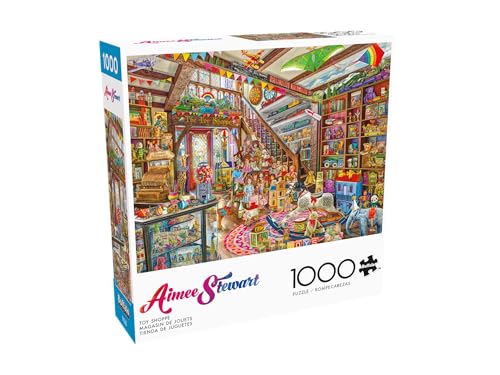 Buffalo Games – Aimee Stewart - Toy Shoppe - 1000 Piece Jigsaw Puzzle - Colorful Puzzles – Precision-Cut Pieces, Beautiful Artwork, and Hours of Relaxing Fun