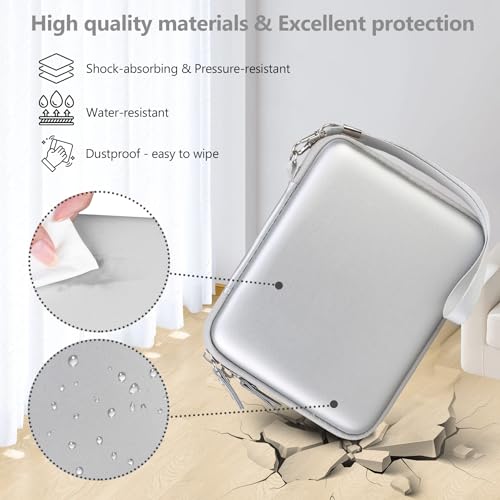 Supmay Hard Carrying Case for G350/RG35XX Pro/RG40XXV/RG405V/RG406V Retro Handheld Game Console, Retro Game Travel Storage Holder with Mesh Bag for SD Card, USB Charging Cable, User Manual, Grey - color: Grey