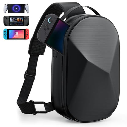 annapro Carrying Case for Switch 2 (2025)/Switch/ROG Xbox Ally X/Steam Deck OLED/Playstation Portal, Protective Hard Shell Travel Case for AC Adapter, Docking Station, Console and Game Accessories