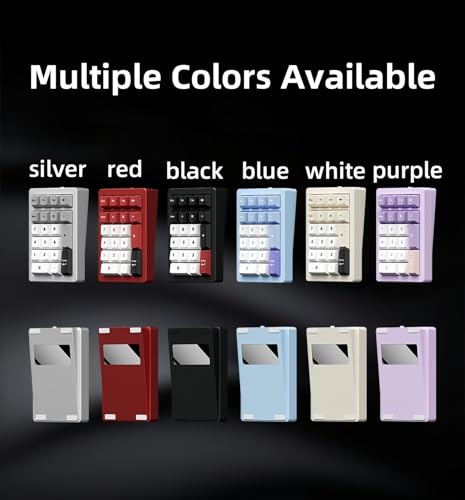 PANDA20 Mechanical Number Pad,VIA/QMK Programmable Macro Numpad Aluminum CNC Hot Swappable Gasket Wireless Numeric Keypad BT5.0/2.4Ghz/USB-C RGB Gaming Keypad for Laptop/PC (Purple) - color: Purple