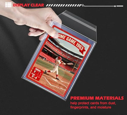 Top Loader Sleeves 200 Pack, Resealable Team Bags for 35-75PT Rigid Top Loader Card Holders - Penny Sleeves for 3"X4" Top Loaders Trading Card - size: 200 Pack
