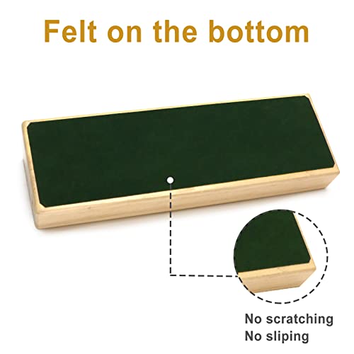 plusvivo Card Holders for Playing Cards Set of 2, Pine Solid Wooden Playing Card Holders for Adults Seniors Kids 9.84 X 3.15 X 2.25 Inch, Uno/ Canasta/ Bridge/ Hand and Foot Card Holder