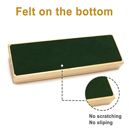 plusvivo Card Holders for Playing Cards Set of 2, Pine Solid Wooden Playing Card Holders for Adults Seniors Kids 9.84 X 3.15 X 2.25 Inch, Uno/ Canasta/ Bridge/ Hand and Foot Card Holder