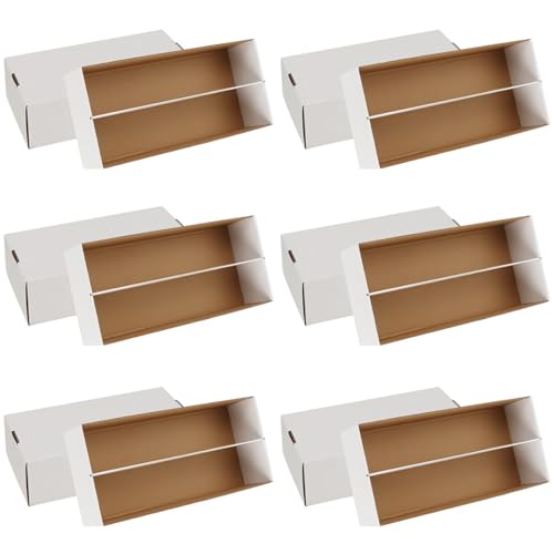 Trading Card Storage Box, 1600 Count Card Storage Boxes, Bulk Cards Storage Box Sports Cards Cases Graded Cardboard Boxes for Basketball Sports Collector (6 Set) - size: 6 Set-1