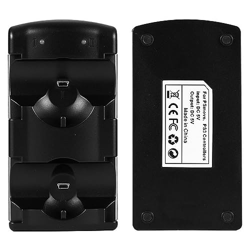 Controller Charger Station for PS3, Charging Dock for PlayStation 3 Dual Controller and Move with LED Light Indicator and Charging Cable