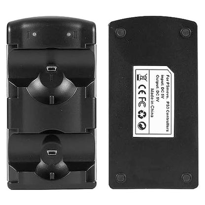 Controller Charger Station for PS3, Charging Dock for PlayStation 3 Dual Controller and Move with LED Light Indicator and Charging Cable