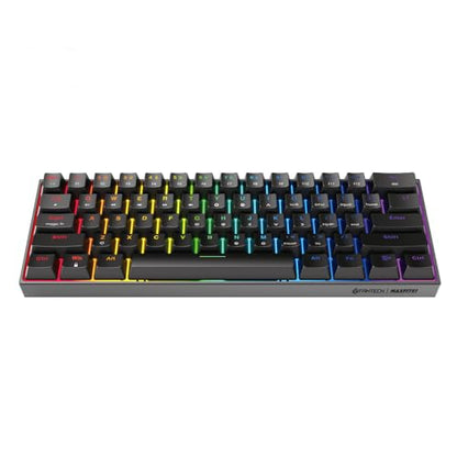 FANTECH Maxfit61 RGB 60% Gaming Keyboard - Hot Swappable Blue Switches, Black - color: BlueSW(Clicky)-Black
