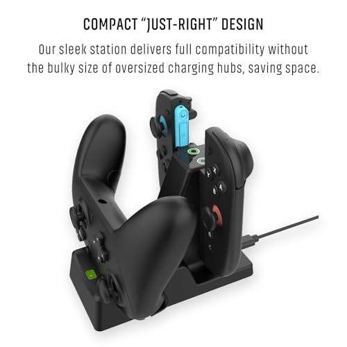3-in-1 Charger Dock for Nintendo Switch 2 Controller | Charing for NS 2 Pro Controller 2&1 and JOYController 2, Charging Stand, LED Indicator