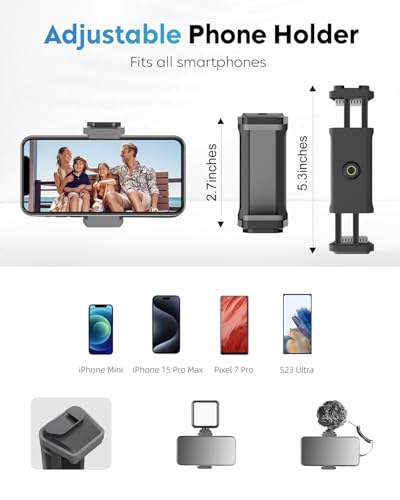 UBeesize Flexible Tripod for iPhone and Samsung with Remote and Phone Holder, Ideal for Video Recording, Vlogging, and Selfies, Compatible with Canon and Sony Cameras - style: Tripod RS-21