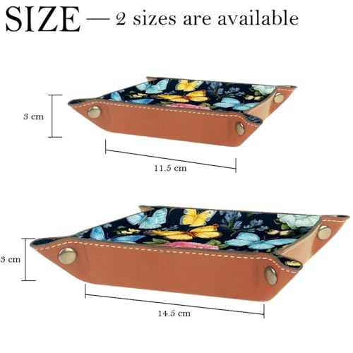 Butterflies Flower Dice Tray Dice Rolling Tray Folding Dice Holder for Dice Games, Like RPG, DND and Other Table Games - color: Multi 1