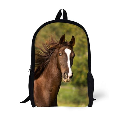 Backpack 17 Inch Animal Design Bookbag for Kids Boys Girls Horse School Bag - color: Horse Backpack 3