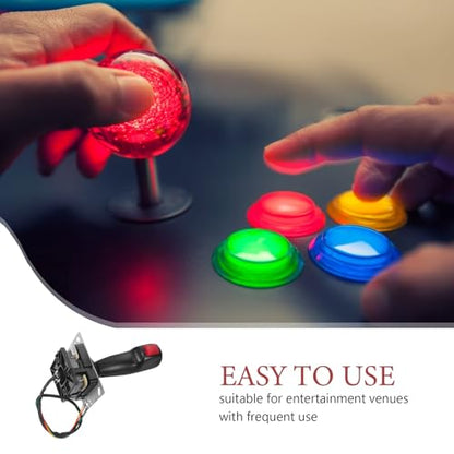 FESTFENDS Flight Stick Handle Arcade Joystick Lever Replacement Part for Airplane Shooting Games, Plug-in Microswitch Board, Rugged PC Simulator Controls
