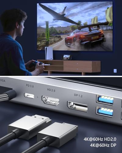 14-in-1 Dual Fan Steam Deck Dock Suitable Valve Steam Deck & OLED/Asus ROG Ally & X/Lenovo Legion Go & S & 2 / MSI Claw, Docking Station, Accessories - color: 14-in-1, supports three screens