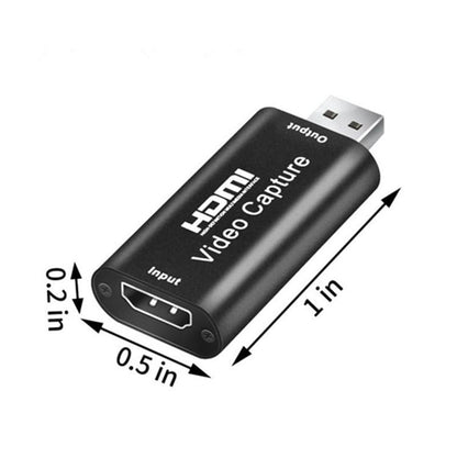 HDMI Video Capture Card, 4K HDMI to USB Capture Card Full HD 1080P 30fps, Record via DSLR, Camcorder, Action Cam for Gaming, Streaming TV, Recorder Live Streaming Video for Windows Mac OS