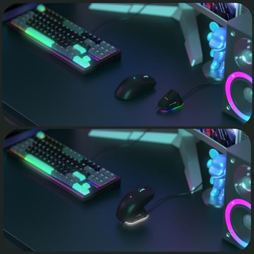 MAGIC-REFINER Attack Shark X11 59g Lightweight Wireless Gaming Mouse,RGB Magnetic Charging Dock,PixArt PAW3311,Tri-Mode-BT/2.4G Wireless/Wired Mouse,22000 DPI,5 Programmable Buttons for Pc/Mac(Black) - color: black