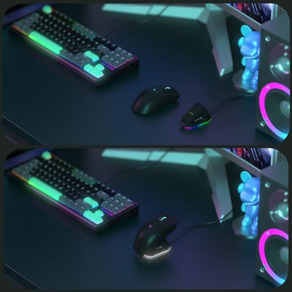 MAGIC-REFINER Attack Shark X11 59g Lightweight Wireless Gaming Mouse,RGB Magnetic Charging Dock,PixArt PAW3311,Tri-Mode-BT/2.4G Wireless/Wired Mouse,22000 DPI,5 Programmable Buttons for Pc/Mac(Black) - color: black