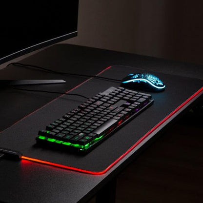 Desky LED Gaming Mouse Pad - Extended RGB Mouse Mat with 10 Lighting
