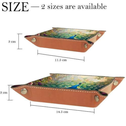 Peacock Florals Dice Tray Dice Rolling Tray Folding Dice Holder for Dice Games, Like RPG, DND and Other Table Games - color: Multi 3
