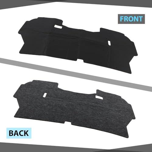 PIT66 Under Hood Insulation Pad Fit Ford F150 Truck 1992-1996 | Fit Ford F250 F350 1992-1997 w/Clips - style: 1992-1996 Ford F150