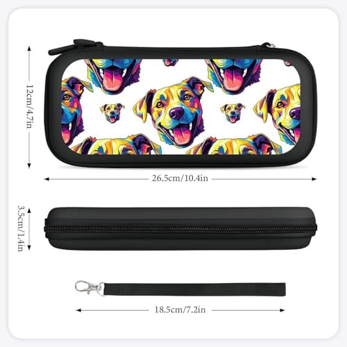 PPIKTC Carrying Case Compatible with Nintendo Switch, Travel Storage Holder Bag with 15 Game Cartridges, Watercolor Dog - color: Design (337)