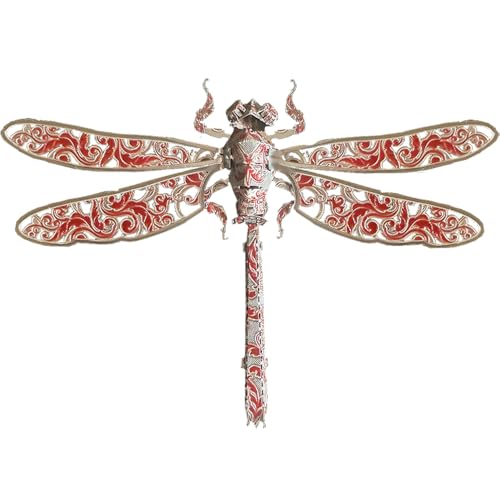 3D Metal Puzzles for Adults,3D Model Building Puzzle Kits,Cool Insect Animal Themed Design,Bugs Model Kits Brain Teaser DIY Assembling Crafts Kits Creative Ornament (Dragonfly) - color: Dragonfly