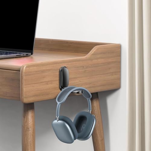 Gavery Headphone Stand Under Desk Foldable Adhesive Headphone Holder Hook Mount for Computer/Gaming Headsets Headphones