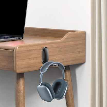 Gavery Headphone Stand Under Desk Foldable Adhesive Headphone Holder Hook Mount for Computer/Gaming Headsets Headphones