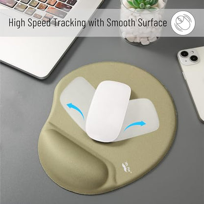Mr. Pen- Ergonomic Mouse Pad with Wrist Rest | Breathable Fabric with Memory Foam Cushion, Non-Slip Rubber Base, Gel Mouse Pad with Wrist Support - color: Green