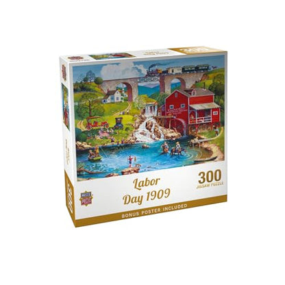 Masterpieces 300 Piece Jigsaw Puzzle for Adults and Families - Labor Day 1909-19.25"x26.63" - size: 300 Piece