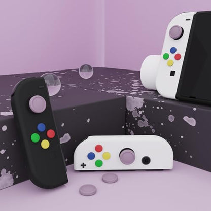 eXtremeRate PlayVital Joystick Caps for Nintendo Switch, Thumbstick Grips for Switch Lite, Analog Cover for OLED Joycon Thumb Grip Caps - Dark Grayish Violet - color: Dark Grayish Violet