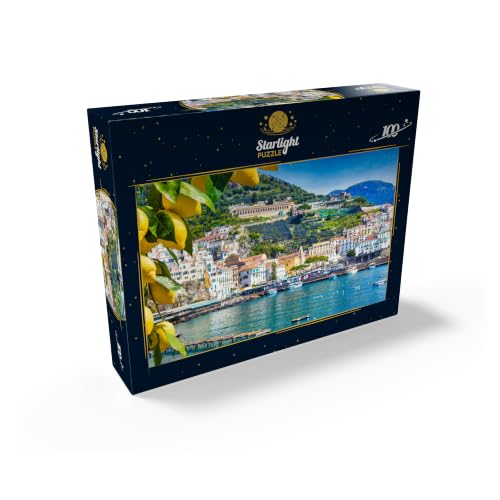 MyPuzzle Panoramic View of Beautiful Amalfi On Hills Leading Down to The Coast, Campania, Italy - Premium 100 Piece Jigsaw Puzzle for Adults - size: 100 Pieces