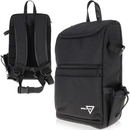 BCW Spectrum TCG Backpack | Holds 7–9 Prism Deck Cases | Configurable Storage for Cards & Gear | Playmat Strap & Side Pocket | Durable & Travel-Friendly Design | Black - color: Black