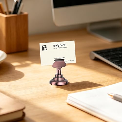 Urban Deco 16PK Table Number & Place Card Holders - 1.7 Inch Steel Holders for Photos, Food Signs, Memo Notes, Weddings, Restaurants, Birthdays (Copper) - color: Copper