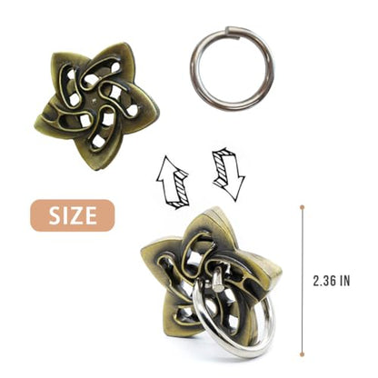 Fun Metal Brain Teaser Puzzle Games - 3PCS Adults Mind 3D Toys -Teens IQ Insight Challenge - Educational Gift for Ages 12+ - color: E 3pcs Chain Set, size: Large Size
