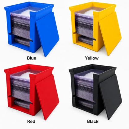 Card Game Holder, Toploader Dispenser Card Funny Commander case (Yellow) - color: Yellow