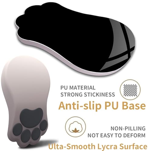 L-SPOUTTO Ergonomic Mouse Pad with Wrist Rest,Cute Mouse Pad Wrist Support | Cat Paw Comfortable Massage Design,Computer Pain Relief Mousepad with Non-Slip PU Base for Desk Laptop Gaming,Gradual Brown - color: Gradual Brown