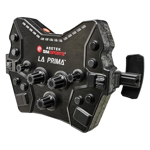 ASETEK La Prima GT Button Box | Sim Racing Control Panel for Gaming Steering Wheel | Steering Wheel PC Accessory for Ultimate Racing Experience | High Precision & Customizable Controls - color: Black - Gray, size: La Prima GT
