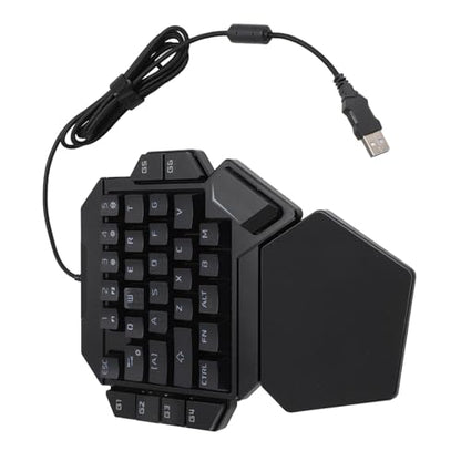 One Handed RGB Mechanical Gaming Keyboard 35 Keys RGB Backlight Blue Switch Mini Gaming Keypad with Wrist Rest for PC Gamer/2567
