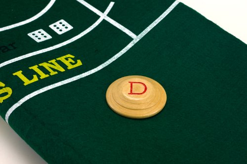 STERLING Games Poker Blackjack Craps Felt Layout, 72" x 36" Double Sided Mat for Casino Style Home Gaming Table Top Cover Cloth Mat