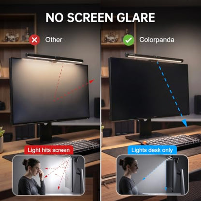 16.14" Monitor Light Bar,250LM USB LED Desk Lamp,Home Office Gaming | Eye-Care LED Screen Lamp,CRI 95,Touch Control USB Reading Desk Light for Flat & Curved Monitor - style: Touch Control